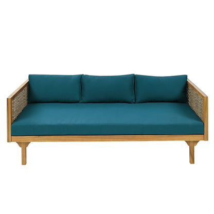 Claremont - 3 Seater Daybed Teak Acacia Wood Water Resistant Cushions