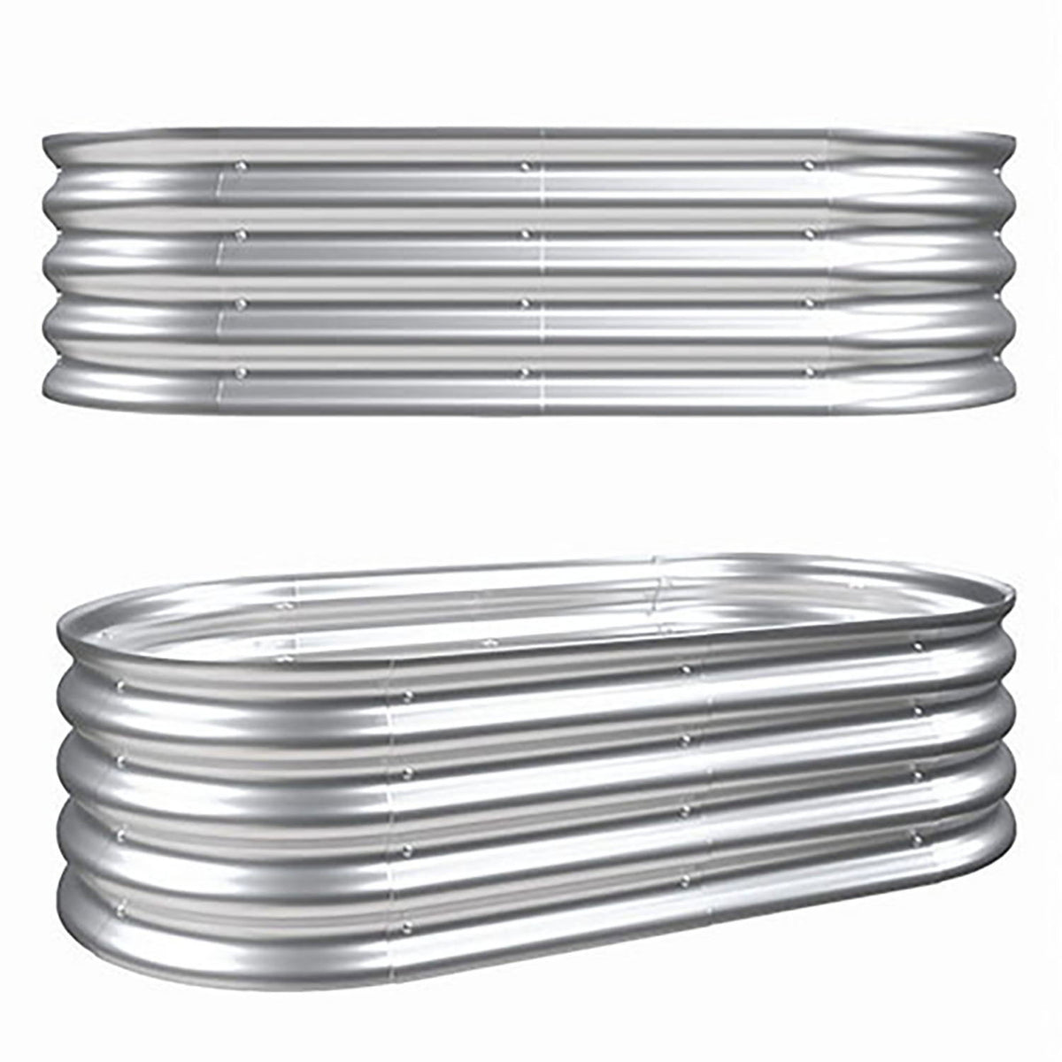 Heavy Duty Galvanized Raised Garden Bed Kit For Vegetables, Flowers & Herbs