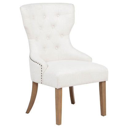 Tufted Dining Chair With Button Tufting And Nailhead Trim
