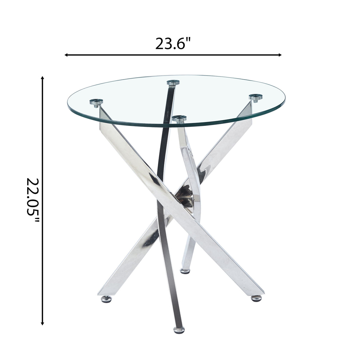 Round Table With Angular Slanted Legs