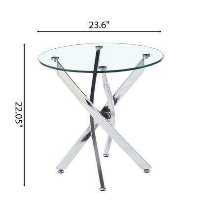 Round Table With Angular Slanted Legs