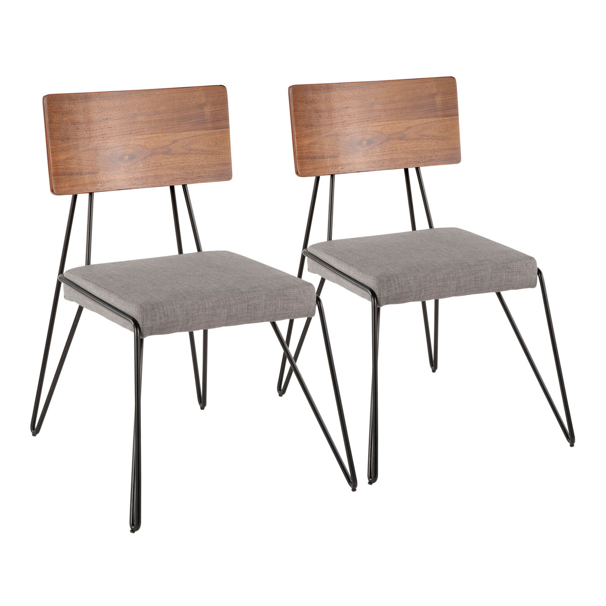 Loft - Mid-Century Modern Chair (Set of 2) - Gray