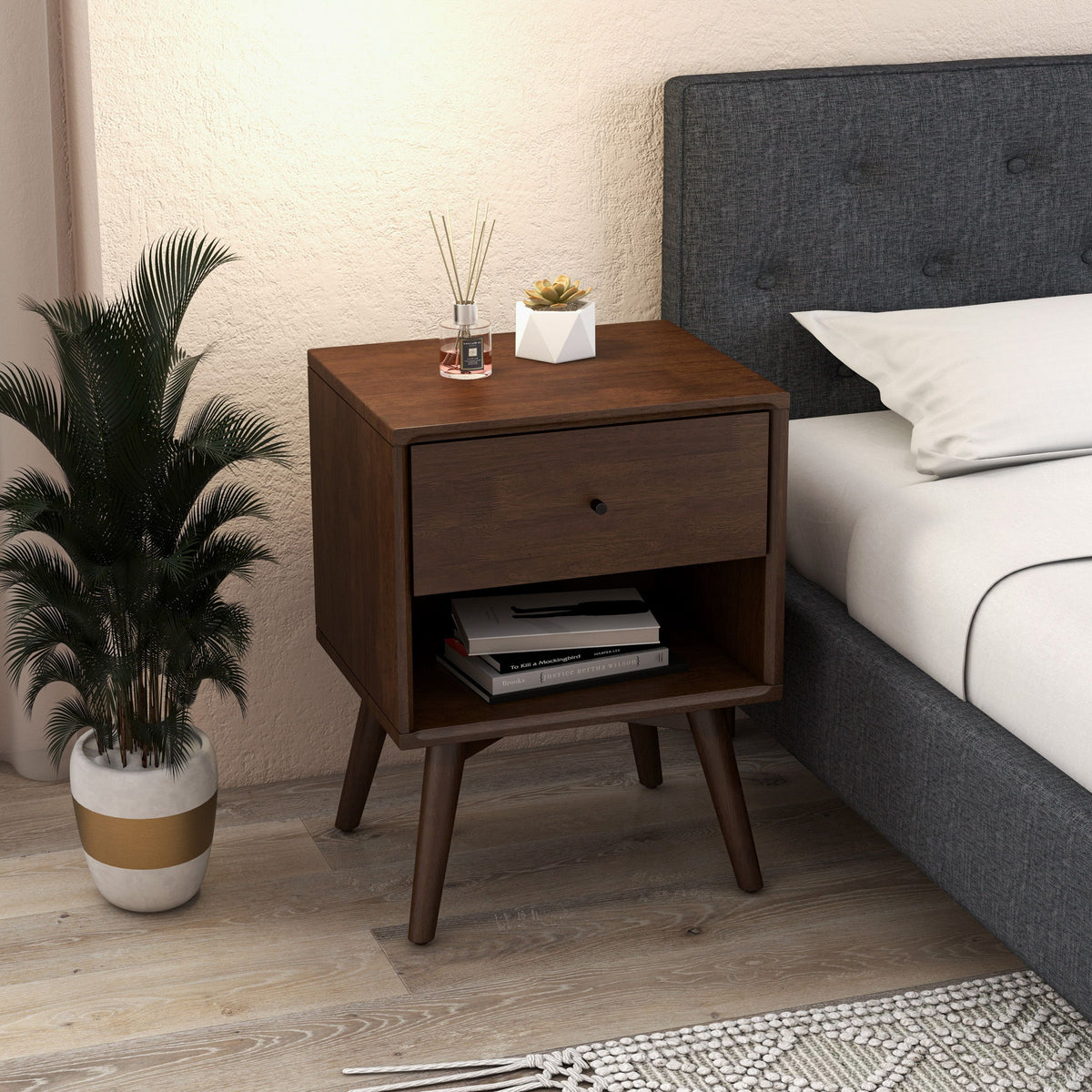Caroline - Night Stand - Brown