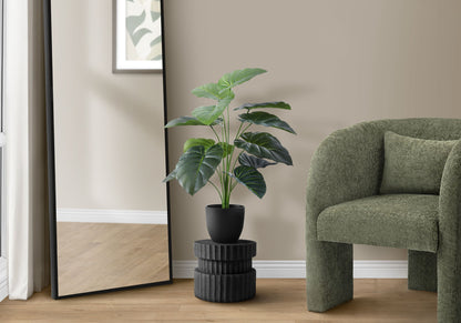 24" Tall, Artificial Plant, Alocasia, Indoor, Faux, Fake, Table, Greenery, Potted, Real Touch, Decorative - Green / Black