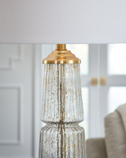 Bakersboro - Glass Table Lamp - Clear / Gold Finish