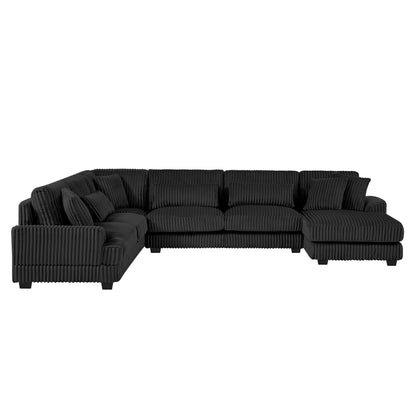 U - Sectional Sofa With Chaise Lounge, Oversized Living Room Couch