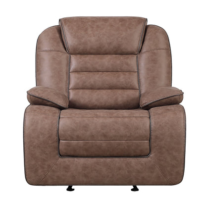 Lucius - Glider Recliner With Manual Recline - Brown