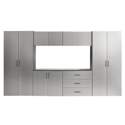 Astro Series - Garage Cabinet Set A With Soft Closing Drawers - Metallic Gray