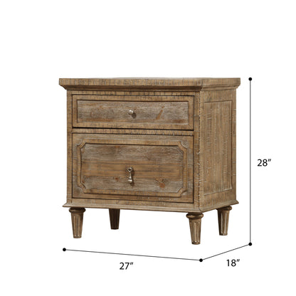 2 Drawer Nightstand - Taupe