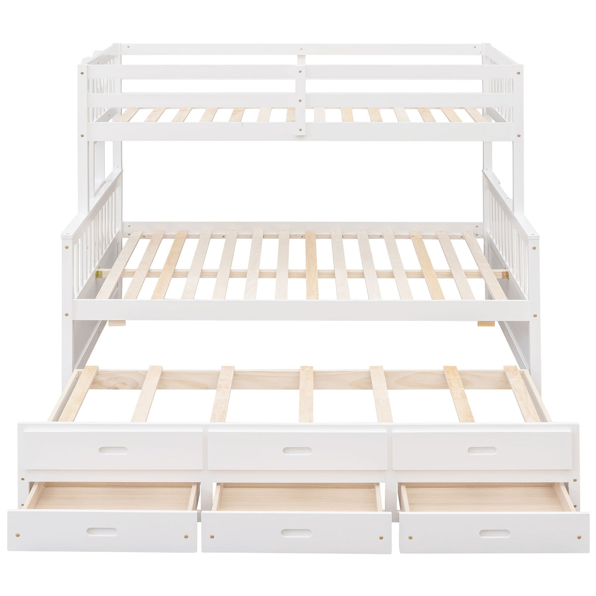 Bunk Bed With Twin Size Trundle And Drawers