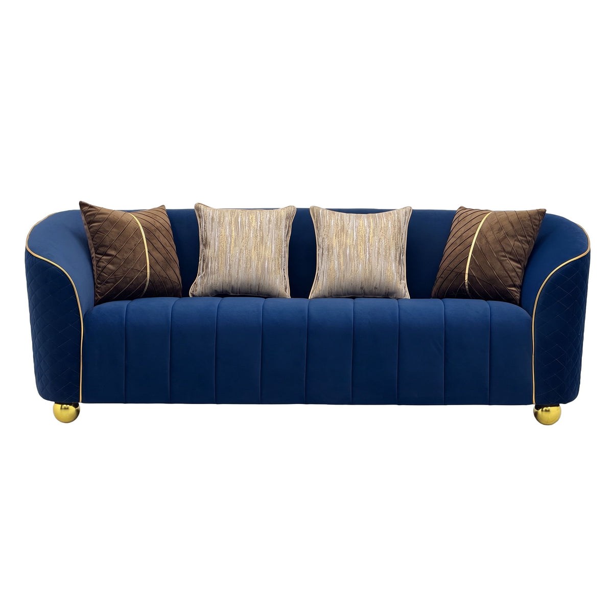 Sofa With Metallic Accents