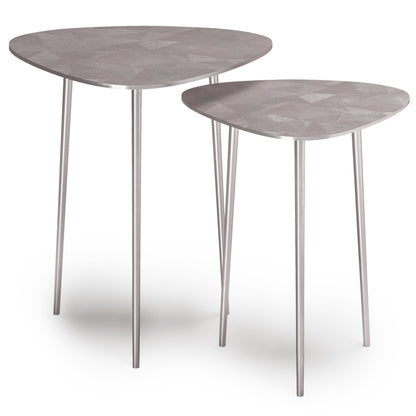 Shelton - 2 Piece Metal Nesting Table - Gray
