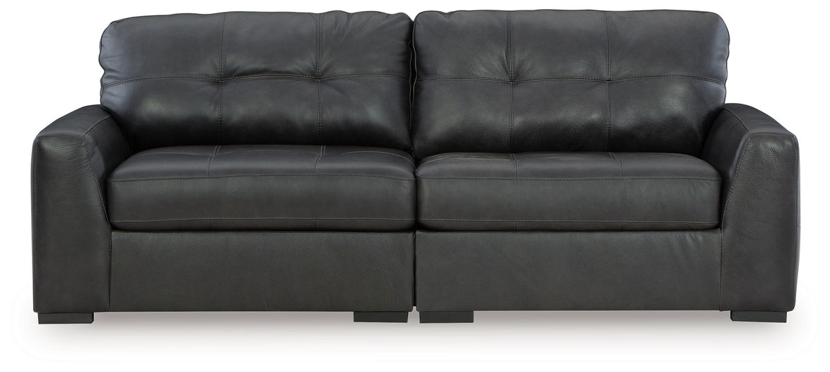 Brindley Pier - 2-Piece Sectional Loveseat - Fog
