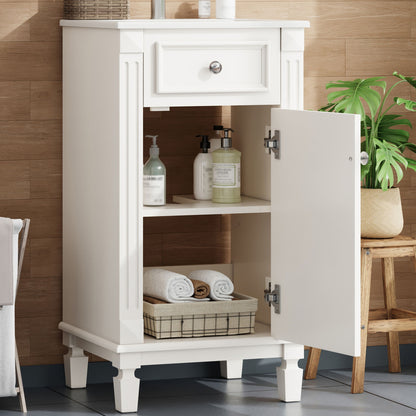 Bathroom Vanity With Sink, Soft-Closing Door, Adjustable Shelf