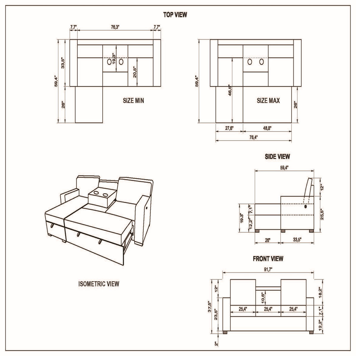 Territory - Pull Out Sofa Bed