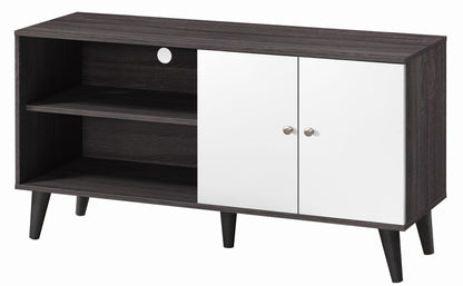 Amidon - TV Stand, With 2 Storage Shelves And 1 Cabinet