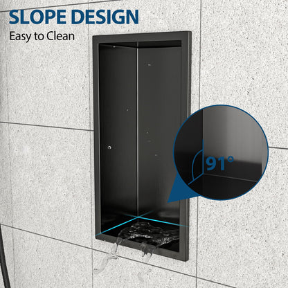 Stainless Steel Shower Niche With Seamless Design For Bathroom Storage
