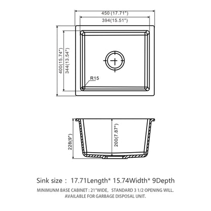 Modern Quartz Kitchen Sink Undermount Granite Composite
