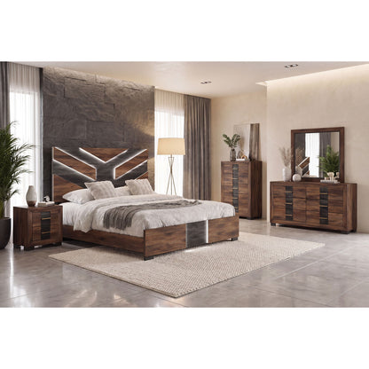 Chest With 5 Drawers - Brown Black