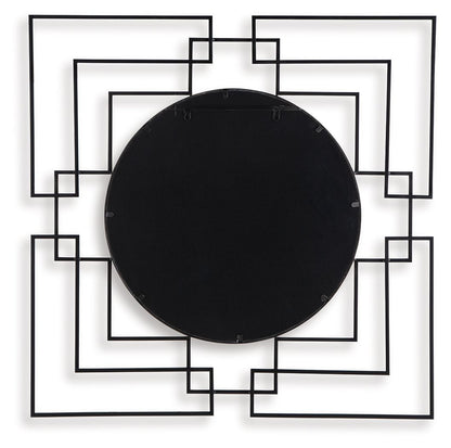 Oceanal - Accent Mirror - Black / Gold Finish