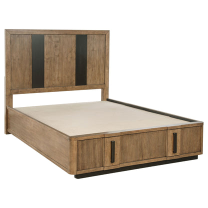 Moraga - 2 Drawer Queen Storage Bed - Ash Brown