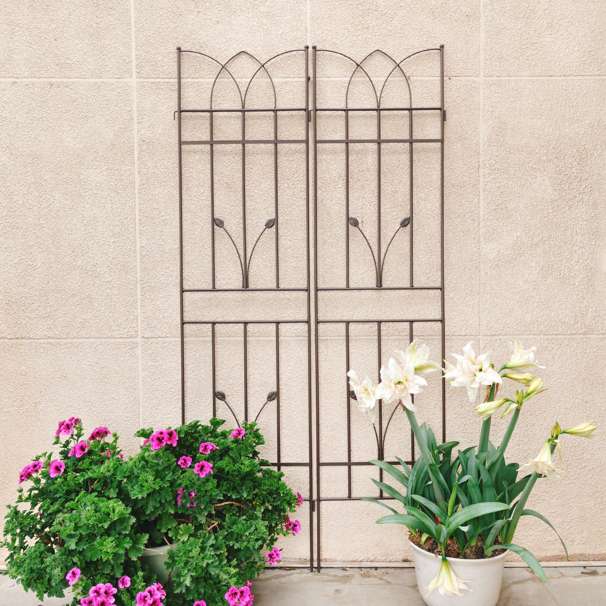 Metal Garden Trellis Rustproof For Climbing Plants Outdoor Flower Support
