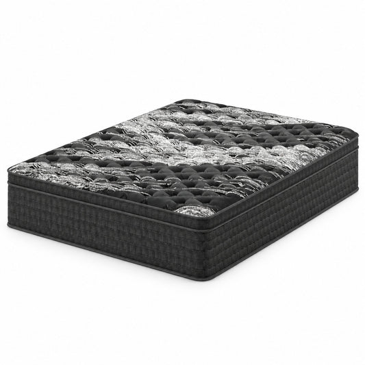 12" Medium Firm Euro Top Hybrid Mattress With Cooling Cover & Individual Coil Support