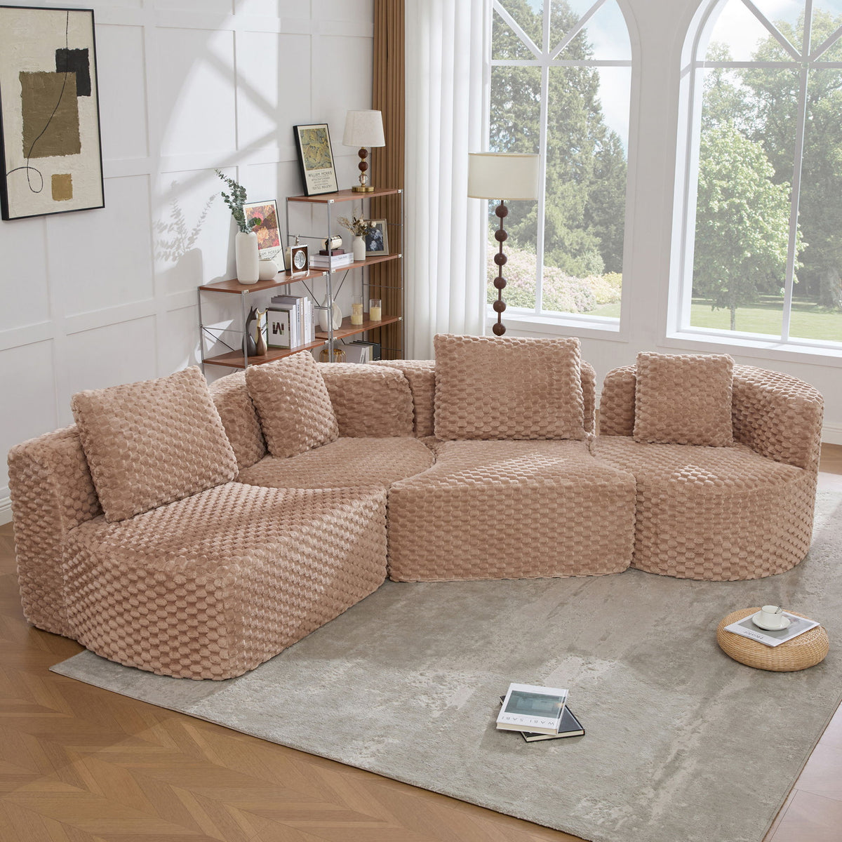 Modular Sectional Sofa With Free Combination Design