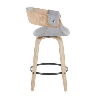 Elisa - Farmhouse Counter Stool (Set of 2) - Gray