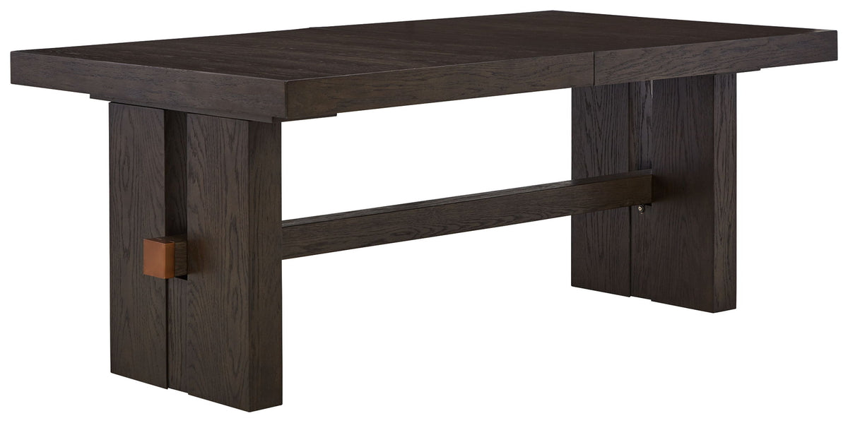 Burkhaus - Rectangular Dining Room Extension Table - Dark Brown