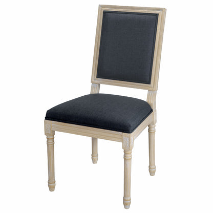Dining Chairs With Upholstered Square Back (Set of 2)