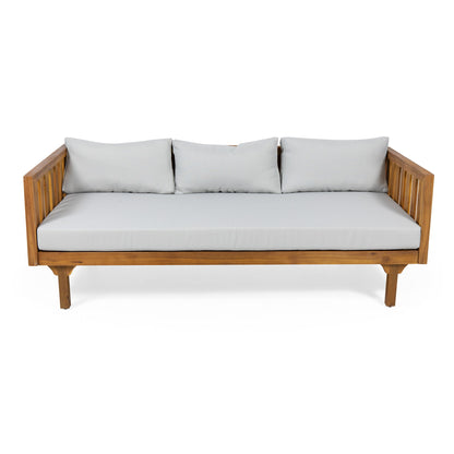 Claremont - 3 Seater Daybed Teak Acacia Wood Water Resistant Cushions