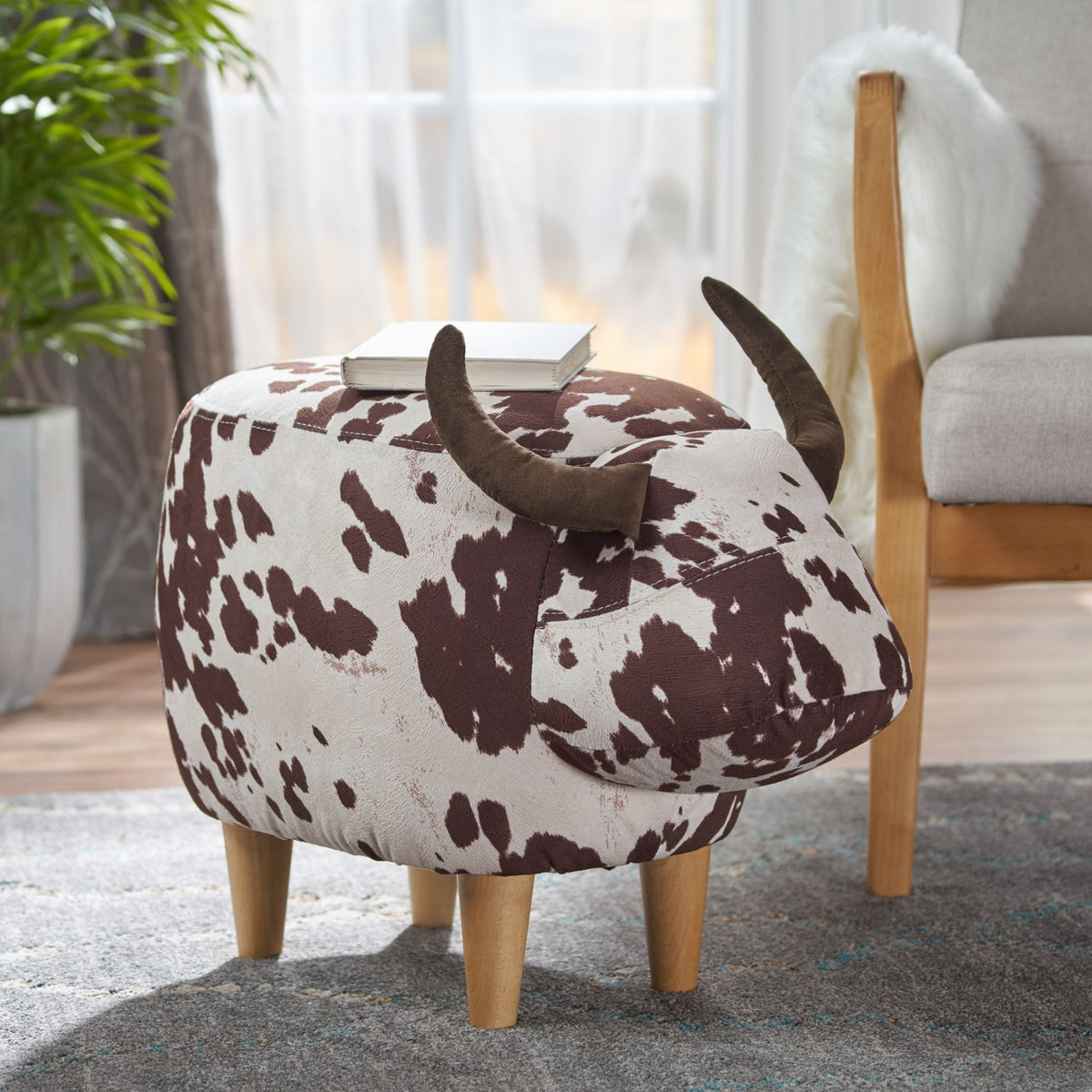 Cow Shaped Ottoman Footstool