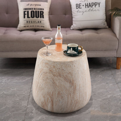 Drum Accent Coffee Table - Beige / Yellow