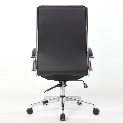 Breathable Mid Back Swivel Computer Chair With Foldable Armrest - Black