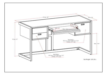 Hampden - Desk - Gray