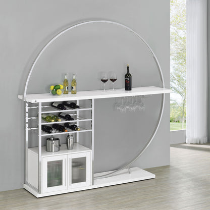 Casey - 2 Door Home Bar Storage Bar With Customizable Lighting - White