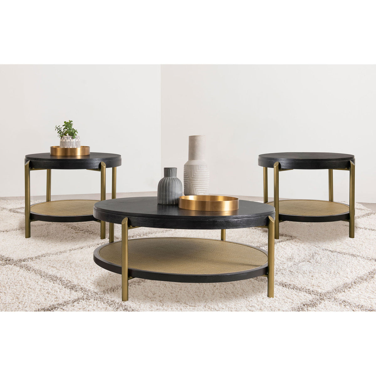 Benson - Round Coffee And End Table Set