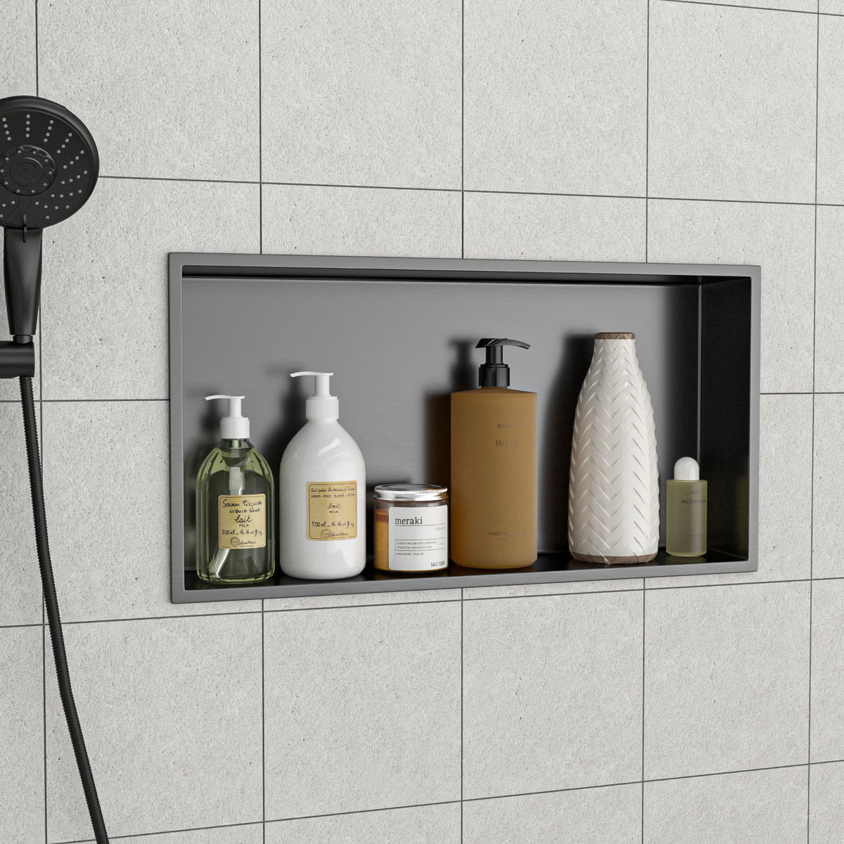 Stainless Steel Shower Niche With Seamless Design For Bathroom Storage