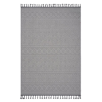 Guros - 6' X 9' Geometric Indoor / Outdoor Area Rug - White