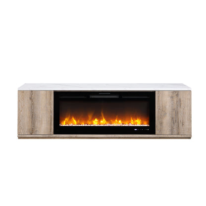 Mason - Entertainment Unit With Bluetooth Speaker And LED Lighting - Natural