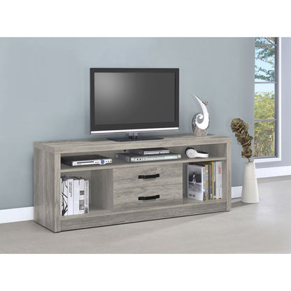 Bergeron - 2 Drawer TV Stand - Driftwood