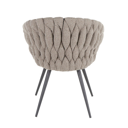 Matisse - Braided Contemporary Chair - Gray