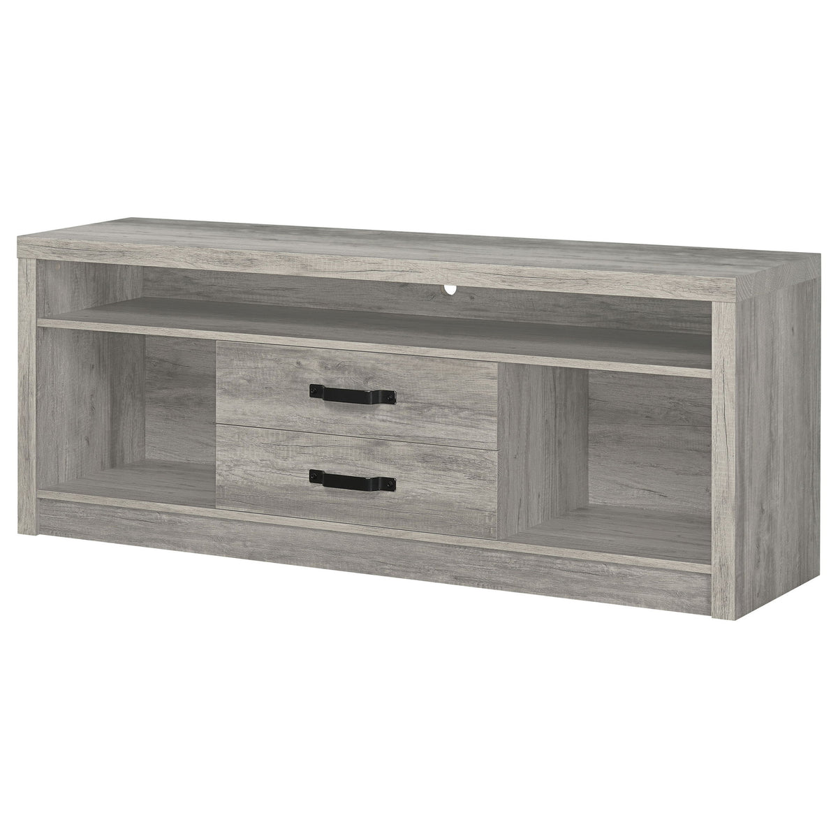 Bergeron - 2 Drawer TV Stand - Driftwood