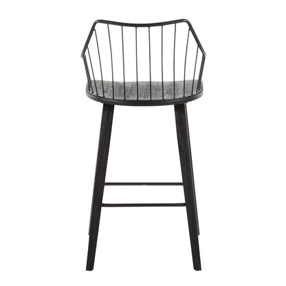 Winston - Farmhouse Counter Stool - Black