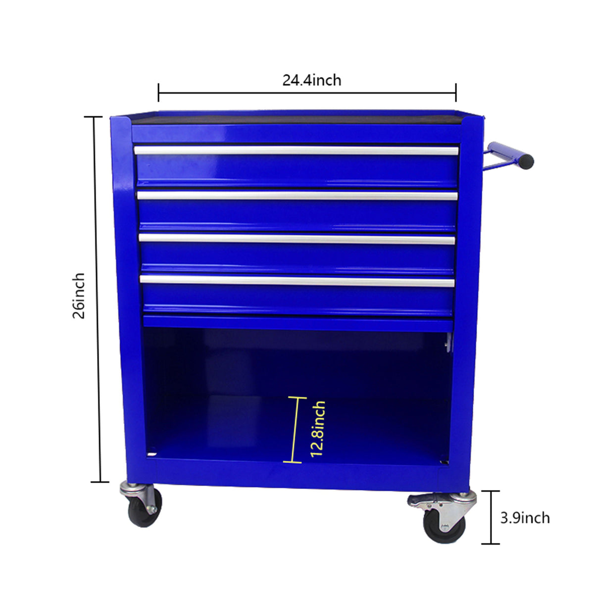 4 Drawers Multifunctional Tool Cart With Wheels