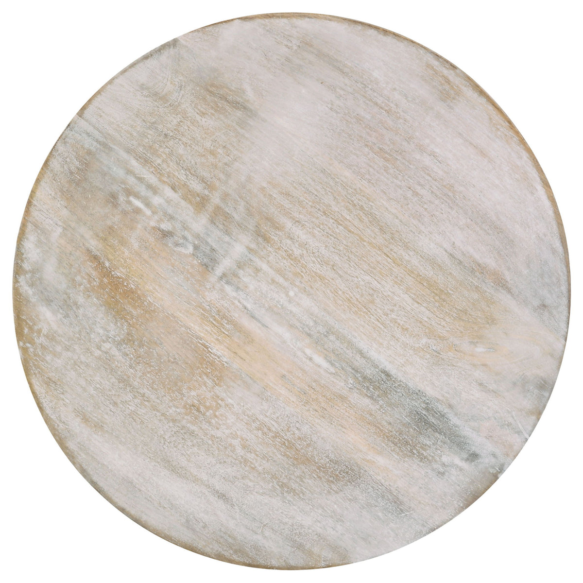 Pedestal Accent Elegant Round Top Table - Ivory
