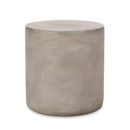 Cylindrical Design, Outdoor Lightweight Concrete Side Table