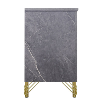 Symmetry - 2 Drawer Nightstand - Charcoal