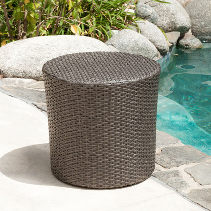 Keaton - Barrel Side Table - Gray